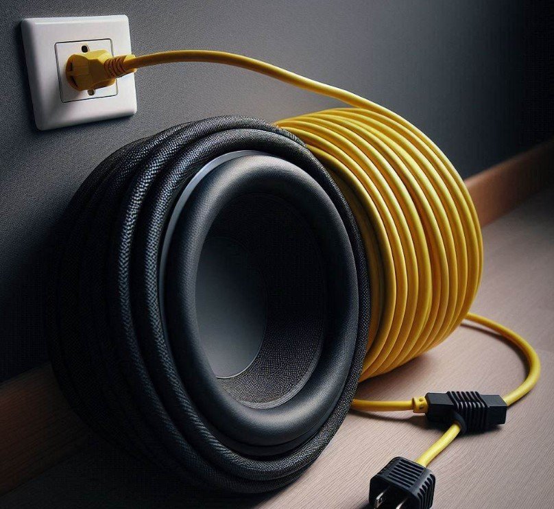 Subwoofer Cable Next To Power Cable